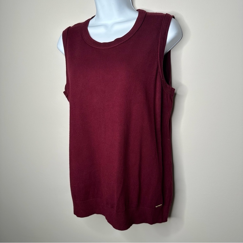 Calvin Klein Burgundy Sweater Vest